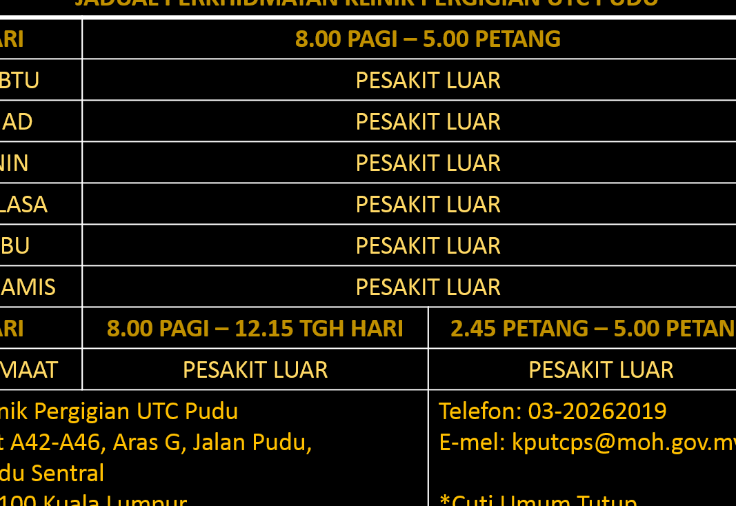 Klinik Pergigian UTC Penang 1 klinik pergigian utc penang
